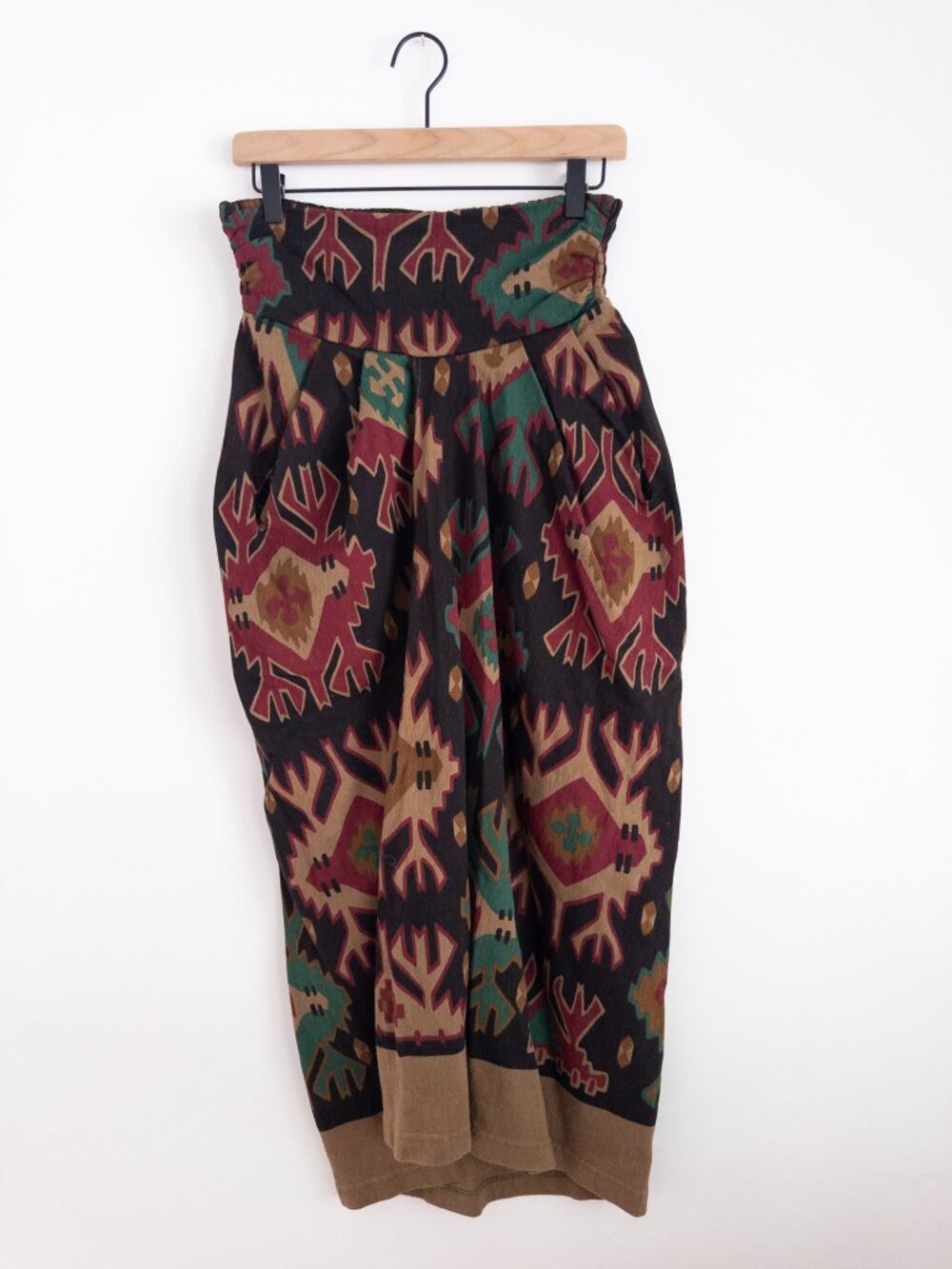 Vintage Michele Lamy Wrap Maxi Skirt Size Small Tribal Southwestern 100% Cotton
